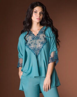 Sheer Lace Pajama Top by Vova Lingerie
